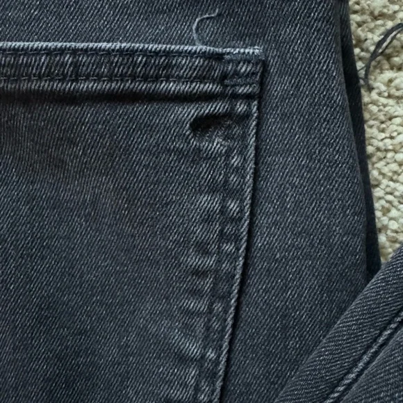 Madewell High-Rise slim crop Black boyjean Frayed jeans - Picture 4 of 8